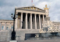 Здание австрийского парламента в Вене (Parlamentsgebäude)